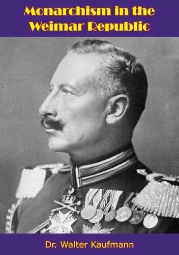 ﻿سلطنت طلبی در جمهوری وایمار
