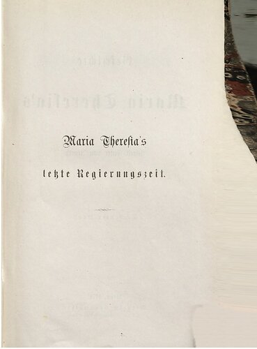 ﻿آخرین سلطنت ماریا ترزا / 1763-1780