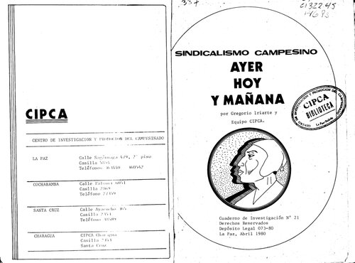 ﻿اتحادیه گرایی دهقانی دیروز، امروز و فردا (بولیوی)