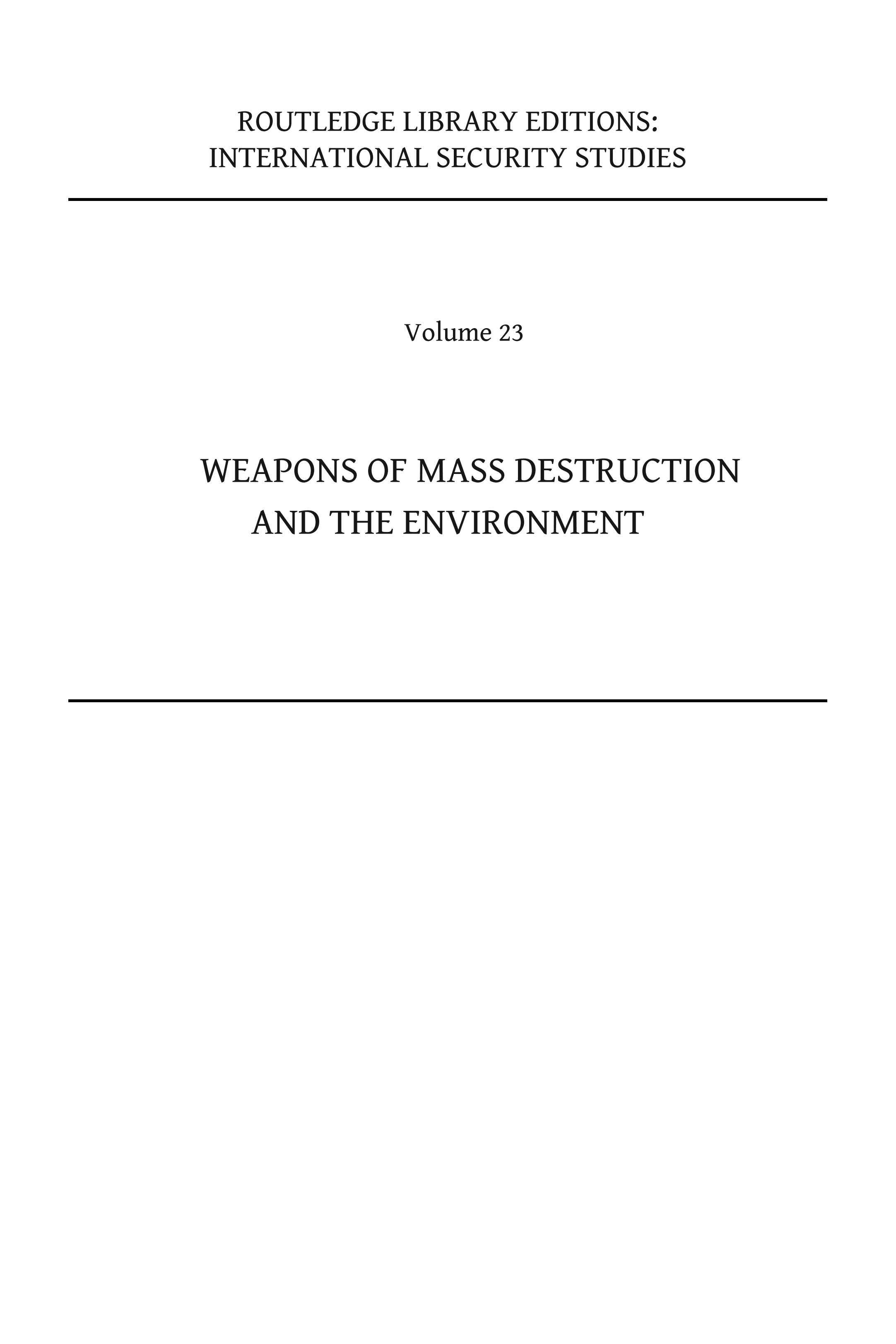 ﻿سلاح های کشتار جمعی و محیط زیست