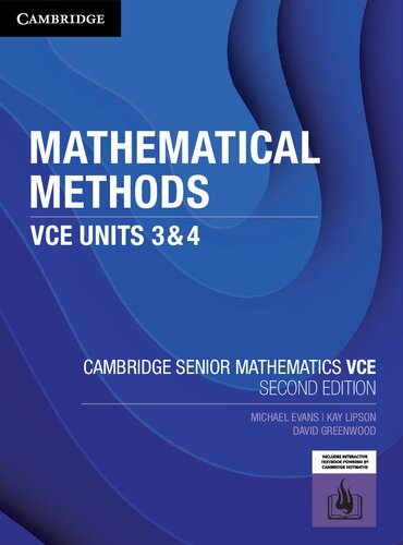 ﻿Cambridge Senior Mathematics VCE: Mathematical Methods VCE Units 3