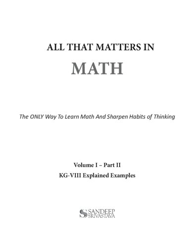 ﻿همه چیزهایی که در ریاضی مهم هستند - مثال های توضیح داده شده KG-VIII - جلد اول - بخش دوم (سری ریاضیات A تا Z)