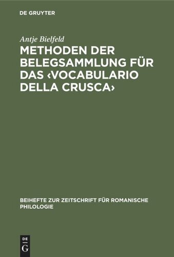 ﻿روش‌های جمع‌آوری شواهد برای «Vocabulario della Crusca»: به عنوان نمونه با استفاده از کار فرهنگ‌شناسی فرانچسکو ردی ارائه شده است.