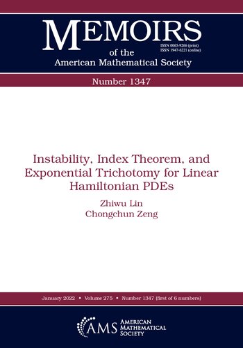 ﻿ناپایداری، قضیه شاخص، و تریکوتومی نمایی برای PDE های خطی همیلتونی