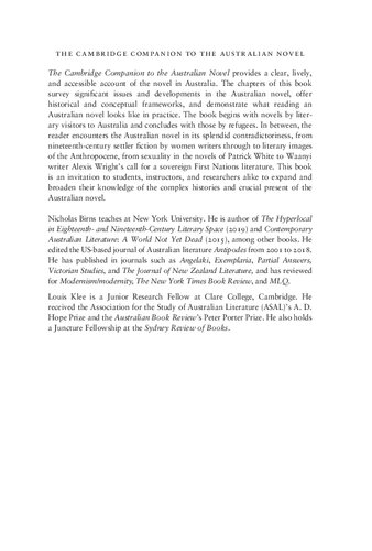 ﻿همنشین کمبریج برای رمان استرالیایی