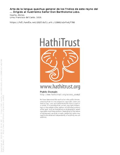 ﻿هنر ژنرال قوچوا لنگوا یندیوهای این پادشاهی پیرو [هنر زبان عمومی کچوا هندیان این پادشاهی پرو]