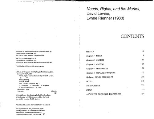 ﻿نیازها، حقوق و بازار