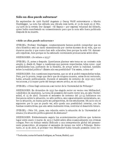 ﻿فقط یک خدا می تواند ما را نجات دهد