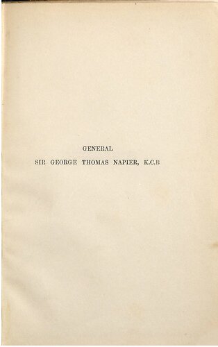 ﻿قسمت هایی از زندگی نظامی اولیه سر جورج تی ناپیر، کی سی بی.
