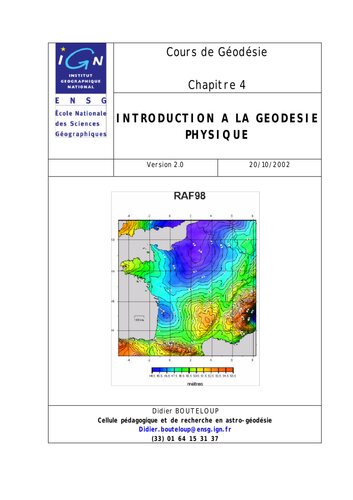 ﻿مقدمه ای بر ژئودزی فیزیکی