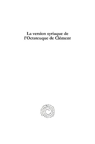 ﻿نسخه سریانی Octateuch of Clement: به فرانسوی ترجمه شده است