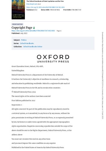 ﻿کتاب راهنمای آکسفورد سرمایه داری دولتی و شرکت