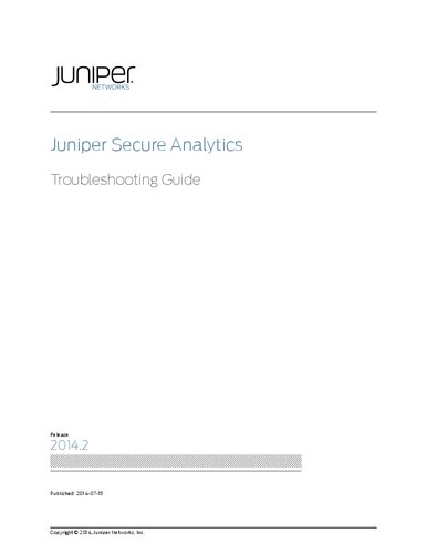﻿راهنمای عیب یابی Juniper Secure Analytics