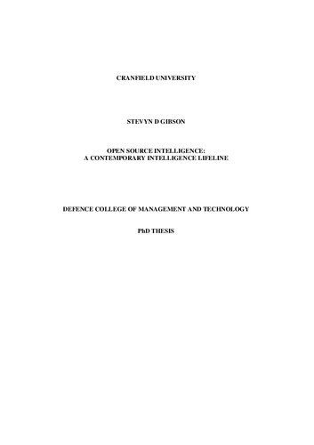 ﻿هوش منبع باز (OSINT): خط حیات هوشی معاصر