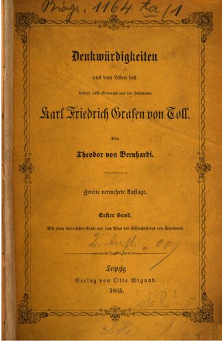 ﻿خاطراتی از زندگی کارل فردریش کنت فون تول