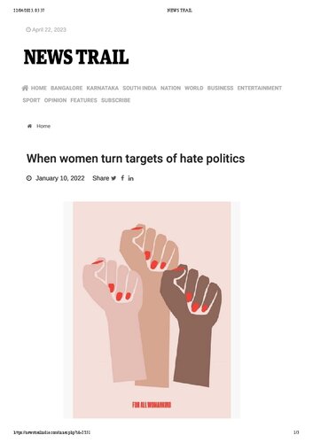 ﻿زنان راست هندو و مسلمان: حادثه برنامه Bulli Bai