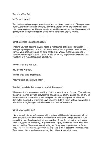 ﻿ورنون هوارد یک راه خروج وجود دارد