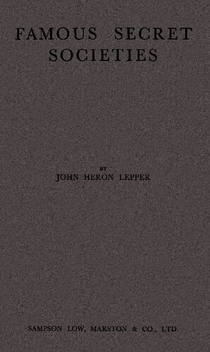 ﻿انجمن های مخفی معروف