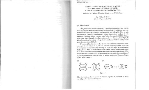 ﻿اثرات تغییر تجزیه شلوار بر مختصات فنچل-نیلسن آنها