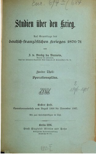 ﻿برنامه های عملیاتی / پیش نویس های عملیاتی از اوت 1866 تا نوامبر 1867