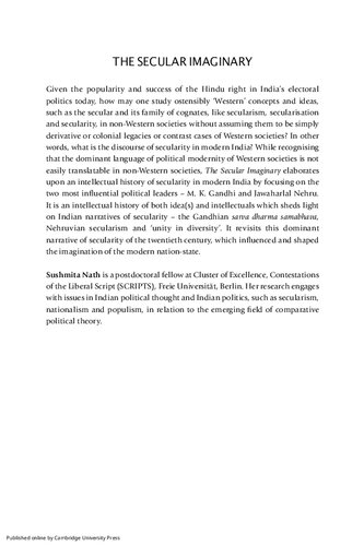 ﻿تخیل سکولار: گاندی، نهرو و ایده(های) هند