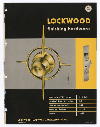 ﻿Lockwood Finishing Hardware Catalog 19E