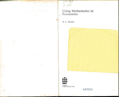 ﻿استفاده از ریاضیات در اقتصاد