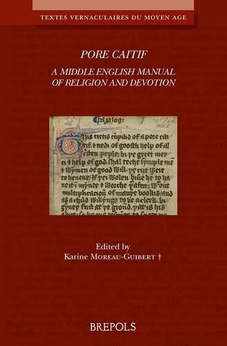 ﻿Pore ​​Caitif: A English Middle English Manual of Religion and Devotion (Textes Vernaculaires Du Moyen Age) (Textes Vernaculaires Du Moyen Age, 24)