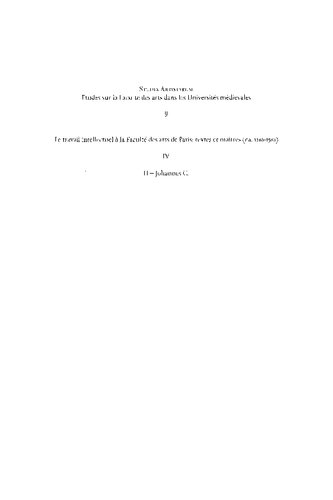 ﻿کار فکری در دانشکده هنر پاریس: متون و استادان (حدود 1200-1500) IV. فهرست نام هایی که با H و J شروع می شوند (تا Johannes C.)