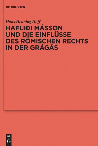 ﻿Hafliði Másson و تأثیرات حقوق روم در Grágás