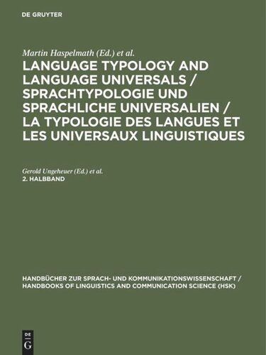 ﻿نوع شناسی زبان و کلیات زبان / گونه شناسی زبان و کلیات زبانی / La typologie des langues et les universaux linguistiques: نیمه جلد دوم زبان گونه شناسی و زبان جهانی جلد دوم