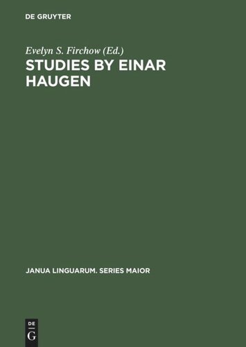 ﻿مطالعات توسط Einar Haugen: ارائه شده به مناسبت 65 سالگی او، 19 آوریل 1971