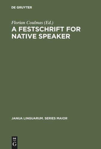 ﻿Festschrift برای Native Speaker