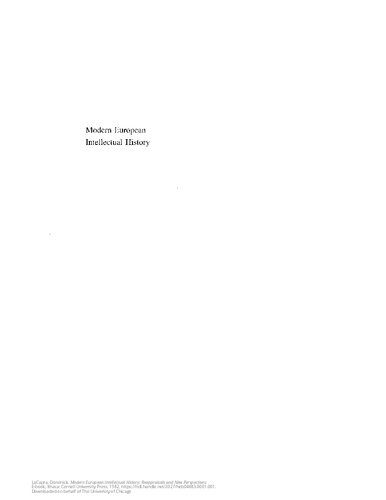 ﻿تاریخ روشنفکر مدرن اروپا: ارزیابی مجدد و دیدگاه های جدید