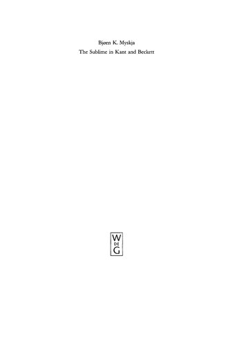 ﻿عالی در کانت و بکت: قضاوت زیباشناختی، اخلاق و ادبیات