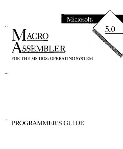 ﻿Microsoft Macro Assembler 5.0 برای سیستم عامل MS-DOS: راهنمای برنامه نویس