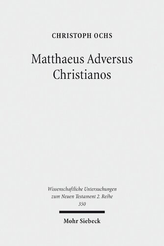 ﻿Matthaeus Adversus Christianos: استفاده از انجیل متی در مباحثات یهودیان علیه الوهیت عیسی