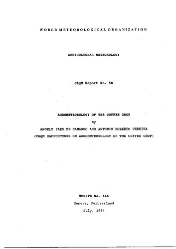 ﻿هواشناسی کشاورزی محصول قهوه