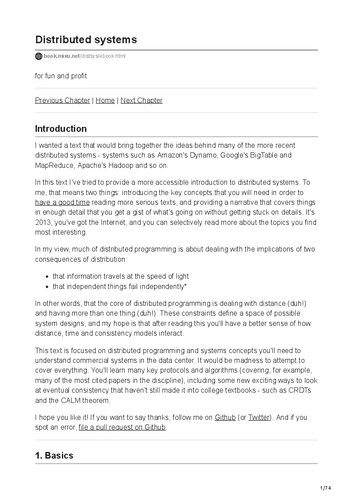 ﻿سیستم های توزیع شده برای سرگرمی و سود