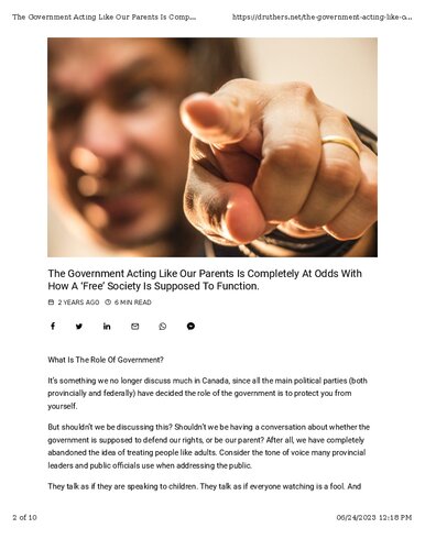 ﻿کانادا: دولت مانند والدین ما عمل می کند