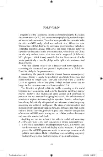 ﻿شمشیر غلاف: از آستانه هسته ای تا عدم استفاده اولیه