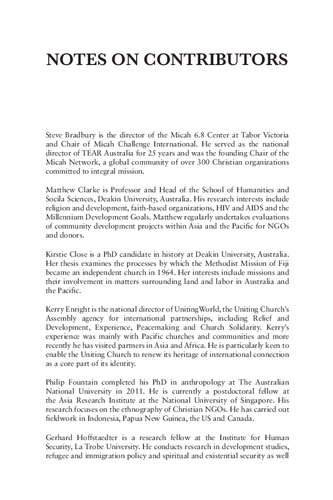 ﻿مأموریت و توسعه: کار خدا یا کارهای نیک؟