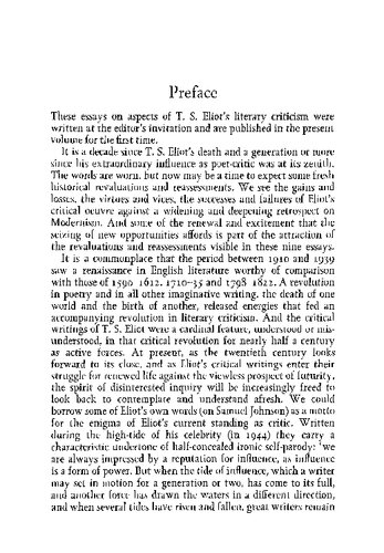 ﻿نقد ادبی T.S. الیوت: مقالات جدید