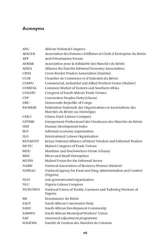 ﻿کارگران غیررسمی آفریقا: آژانس جمعی، اتحادها و سازماندهی فراملی در آفریقای شهری