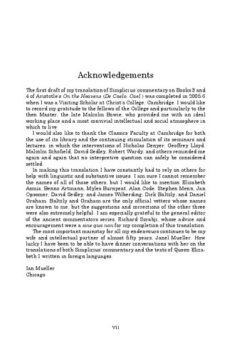 ﻿Simplicius: On the Aristotle On the Heaves 3.1-7