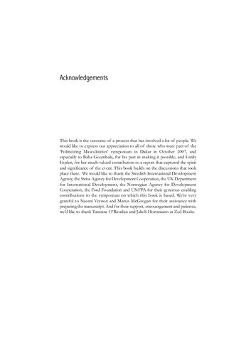 ﻿مردان و توسعه: سیاسی کردن مردانگی