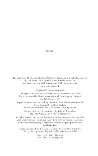 ﻿به خاطر خدا: راست مسیحی و سیاست خارجی ایالات متحده