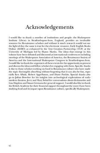 ﻿شکسپیر و زبان غذا: فرهنگ لغت