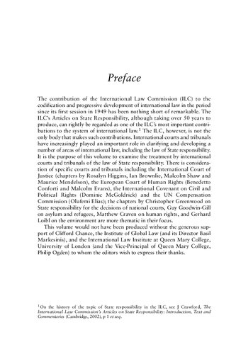 ﻿مسائل مربوط به مسئولیت دولت در برابر نهادهای قضایی بین المللی: سخنرانی های شانس کلیفورد
