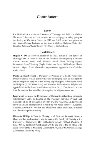 ﻿ایمان مسیحی و عدالت اجتماعی: پنج دیدگاه